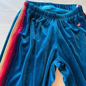 Aviator Nation Emerald Green Velvet Jogger